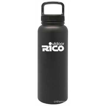 Deportes de vacío de acero inoxidable durable botella negro 40oz